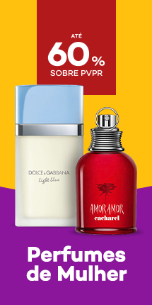 Perfumes de Senhora com destaque promocional de at&eacute; 60% sobre pre&ccedil;o de Venda ao P&uacute;blico Recomendado